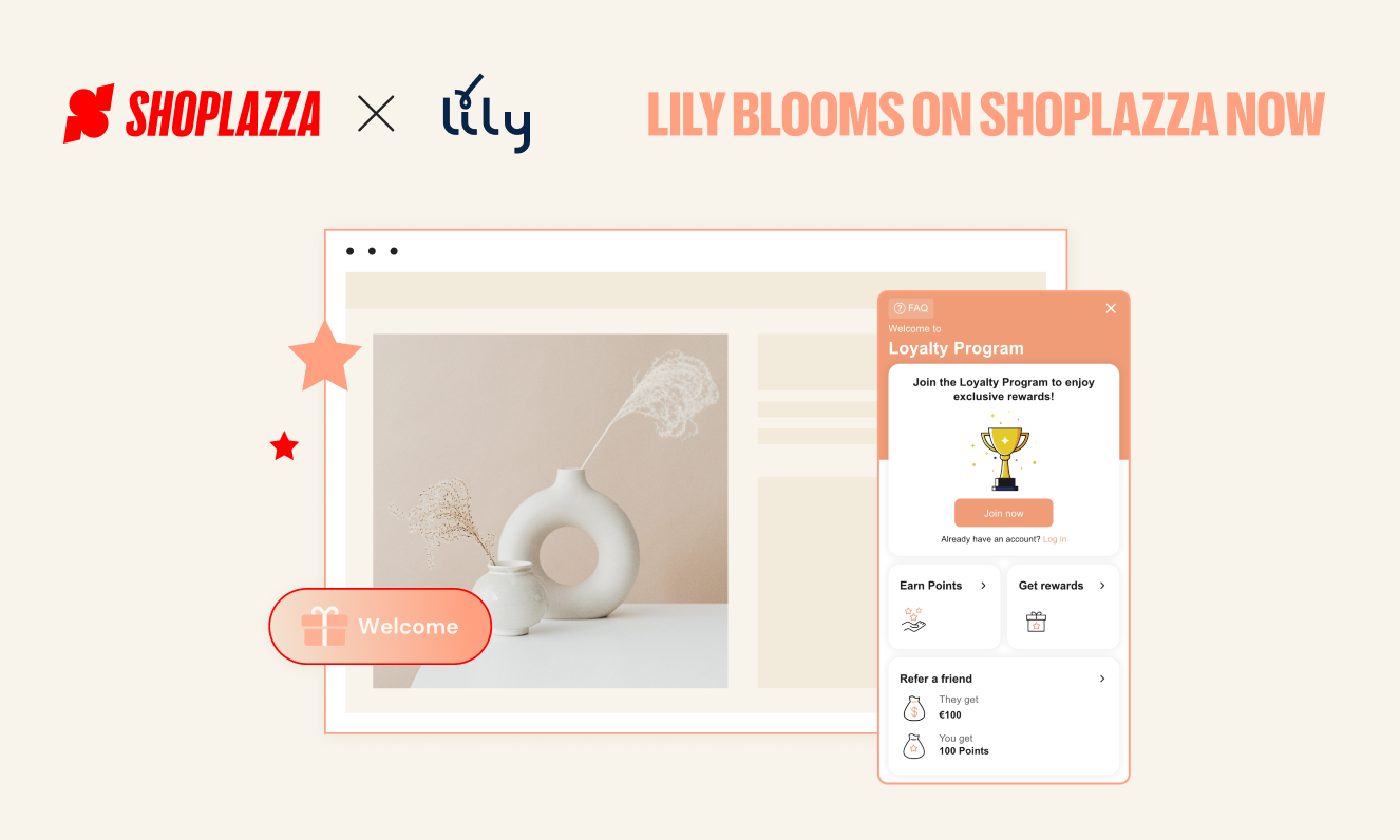 Shoplazza annonce un partenariat avec Lily pour un programme de fidélisation des clients.